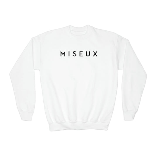 Youth White + Black Sweatshirt